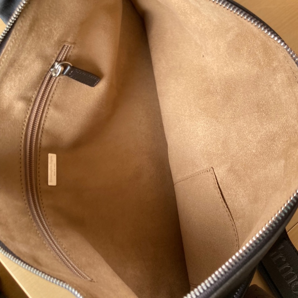 Ermenegildo Zenga Dark Brown Leather Messenger Bag - Picture 3 of 6